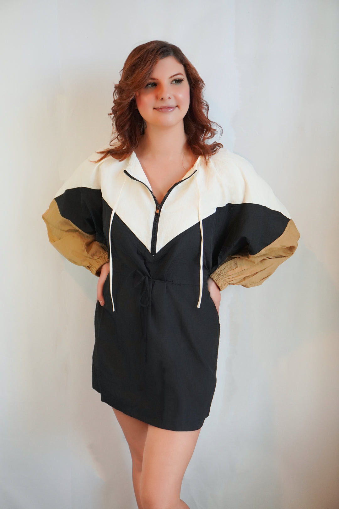 Colorblock Windbreaker Mini Dress image 0