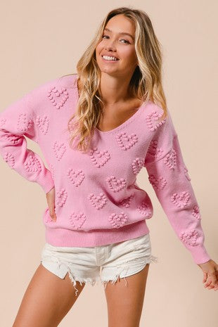 Textured Sweetheart Sweater image 0