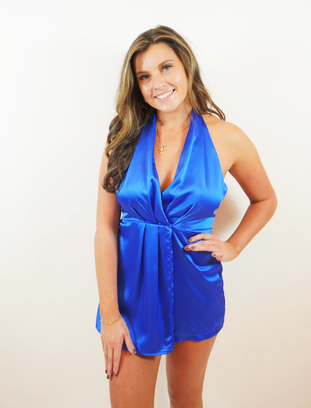 Satin Halter Romper image 1