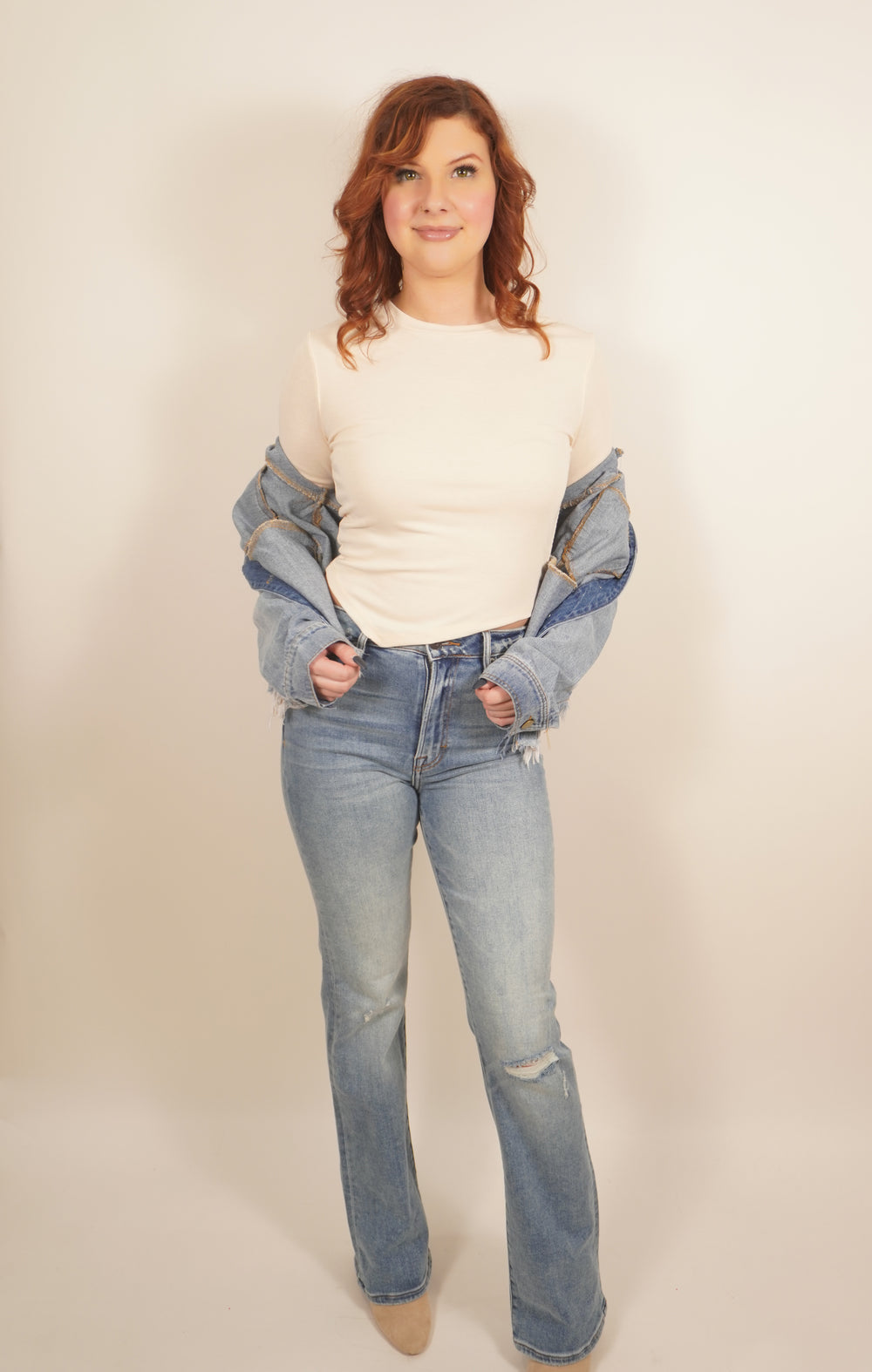 Vintage Boot Cut High Waisted Jeans image 0