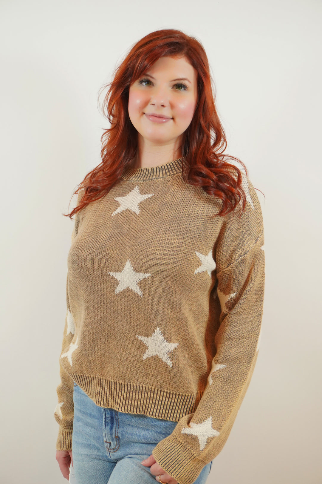 Star Print Knit Sweater image 0